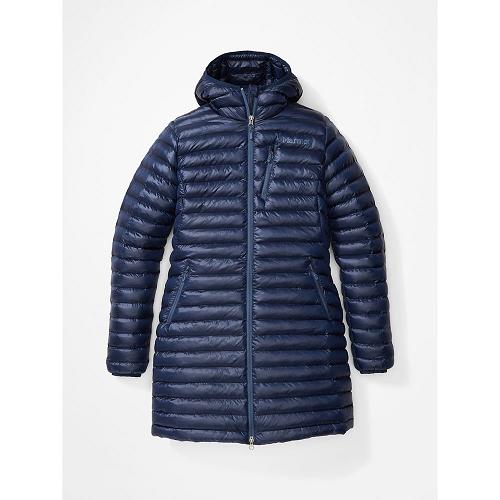 Marmot Long Avant Puffer Jacket For Womens Navy FWA740158